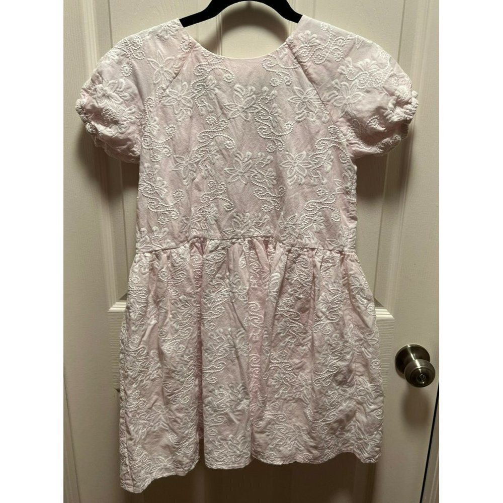 Chasing Fireflies | Soft Pink Embroidered Lace Dress Sz L